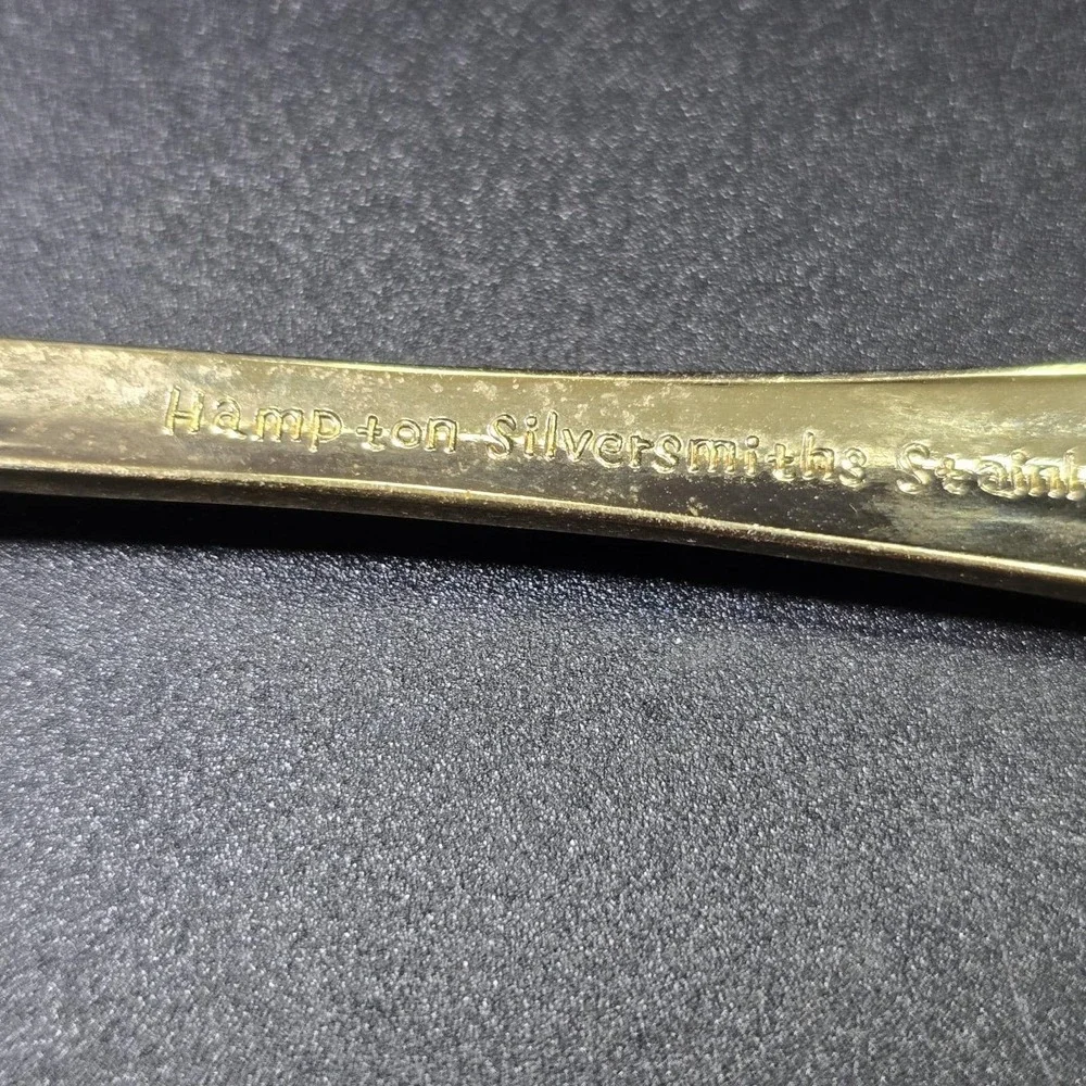 Vintage Gold Plated Hampton Silversmith Gold Plated TBSP/ Oval Soup Spoons...